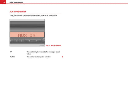 Seat Radio Alana Mp3 Owners Manual