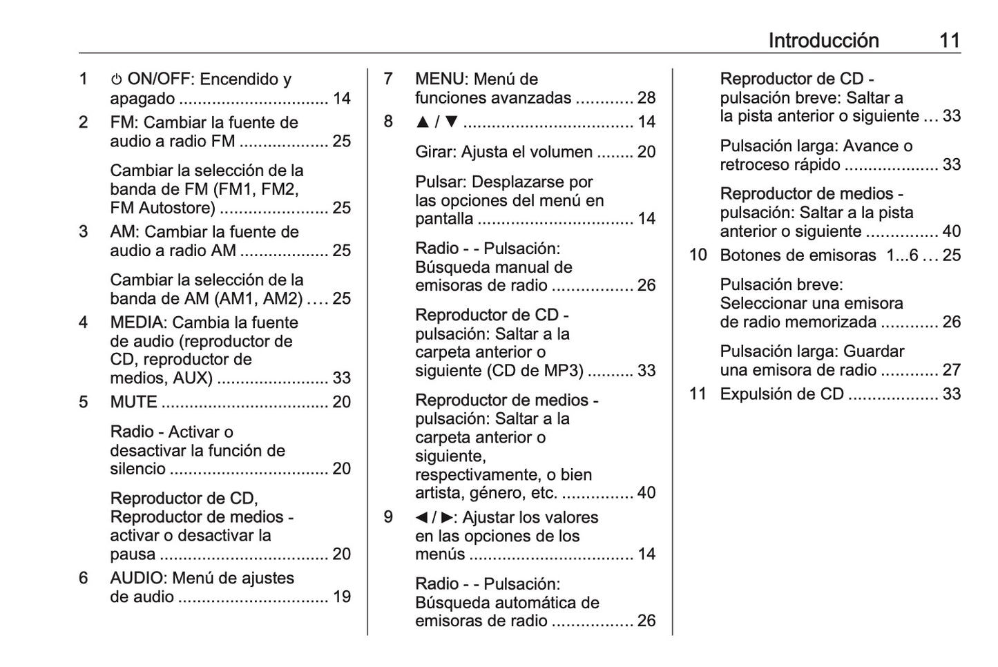 Opel Combo Manual de infoentretenimiento 2011 - 2017