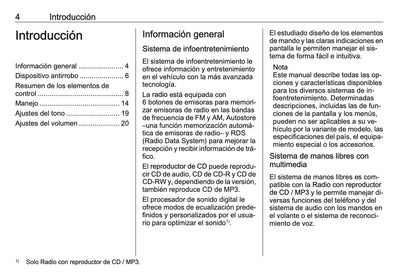 Opel Combo Manual de infoentretenimiento 2011 - 2017