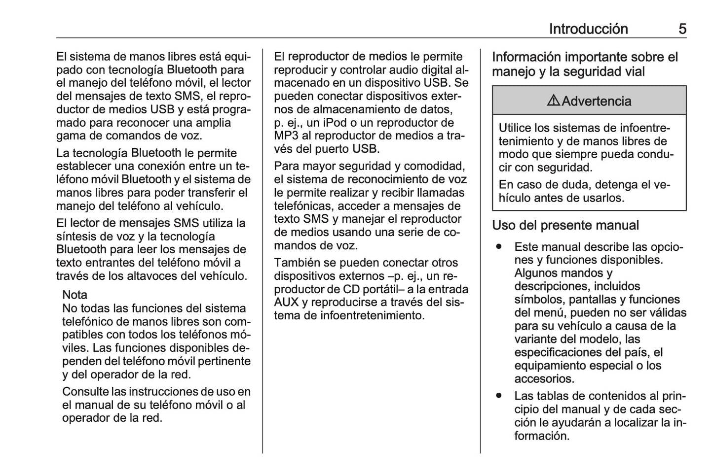 Opel Combo Manual de infoentretenimiento 2011 - 2017