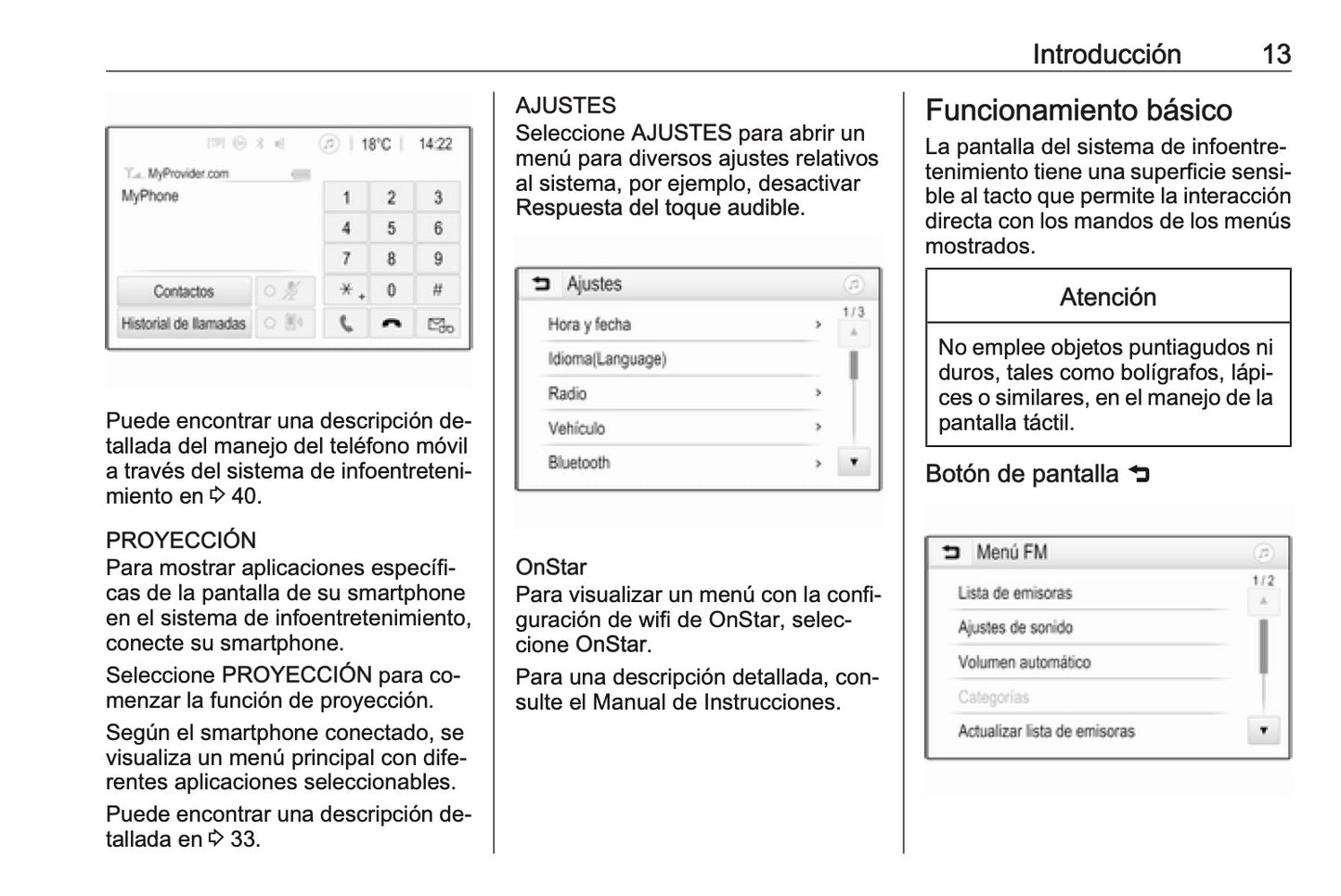 Opel Adam Manual de infoentretenimiento 2013 - 2017