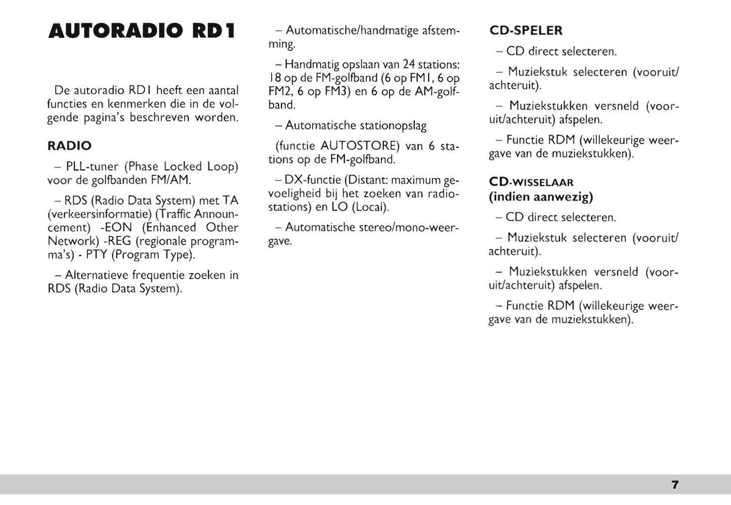 Fiat Scudo Autoradio Handleiding 1995 - 2007