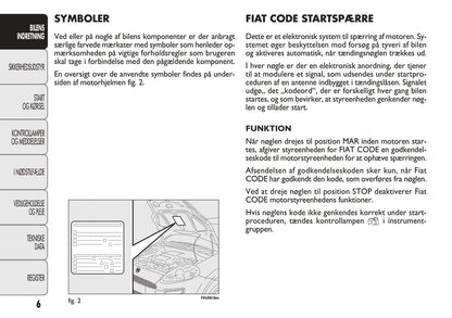 2012-2013 Fiat Punto Owner's Manual | Danish