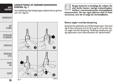 2012-2013 Fiat Punto Owner's Manual | Danish