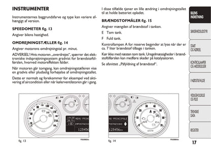 2012-2013 Fiat Punto Owner's Manual | Danish