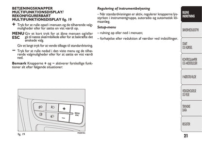 2012-2013 Fiat Punto Owner's Manual | Danish