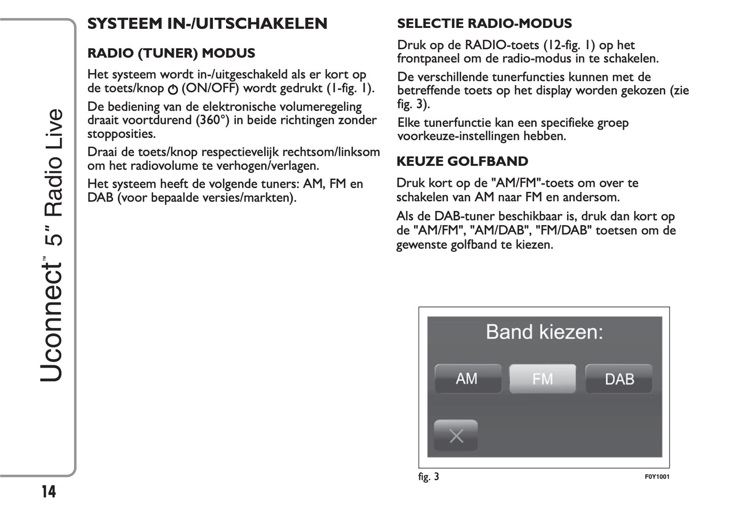 Fiat 500L Uconnect Radio Live 5.0 Handleiding 2016