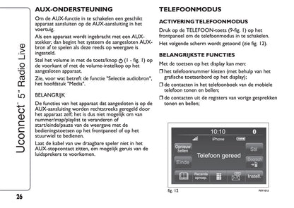 Fiat 500L Uconnect Radio Live 5.0 Handleiding 2016