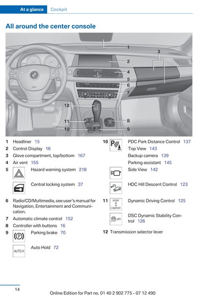 2012-2013 BMW 7-serie Manuel du propriétaire | Anglais