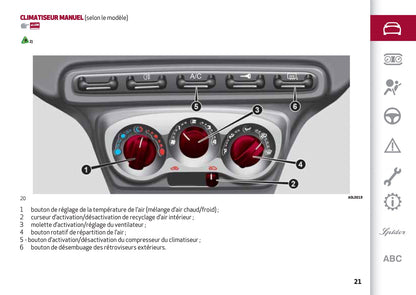 2016-2020 Alfa Romeo Giulia Bedienungsanleitung | Französisch