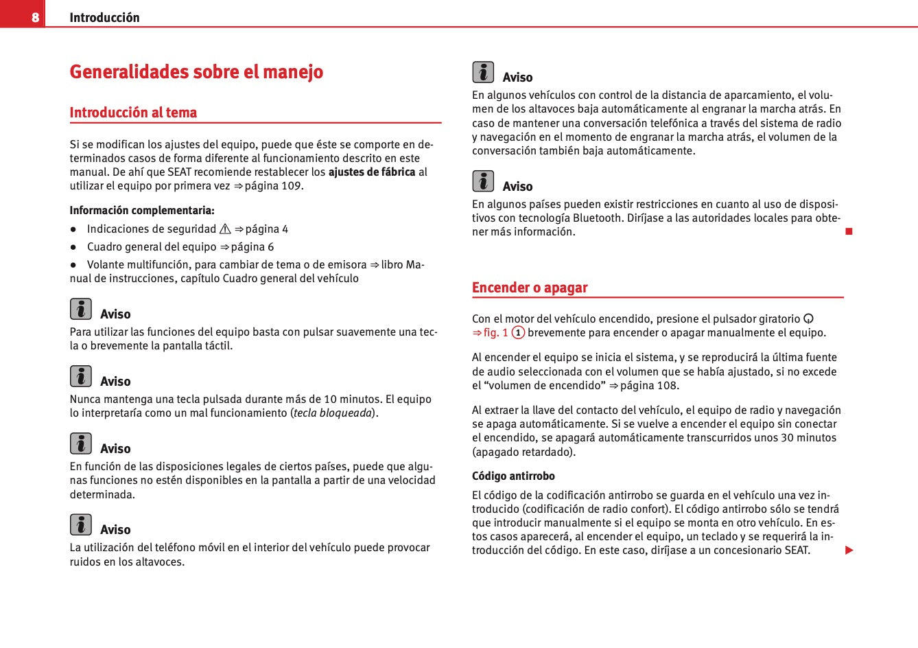 Seat Media System 2.2 Manual de Instrucciones 2010 - 2015