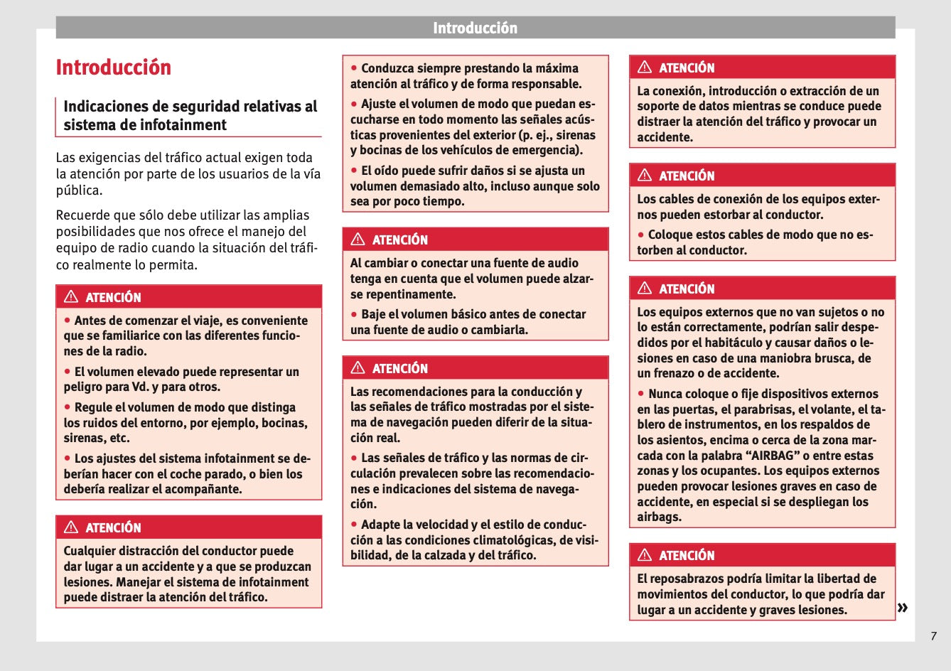 Seat Media System Plus Navi System Manual de Instrucciones 2015 - 2017