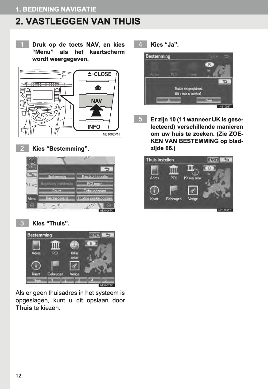 Toyota Prius Touch Pro Navigatiesysteem Handleiding 2012