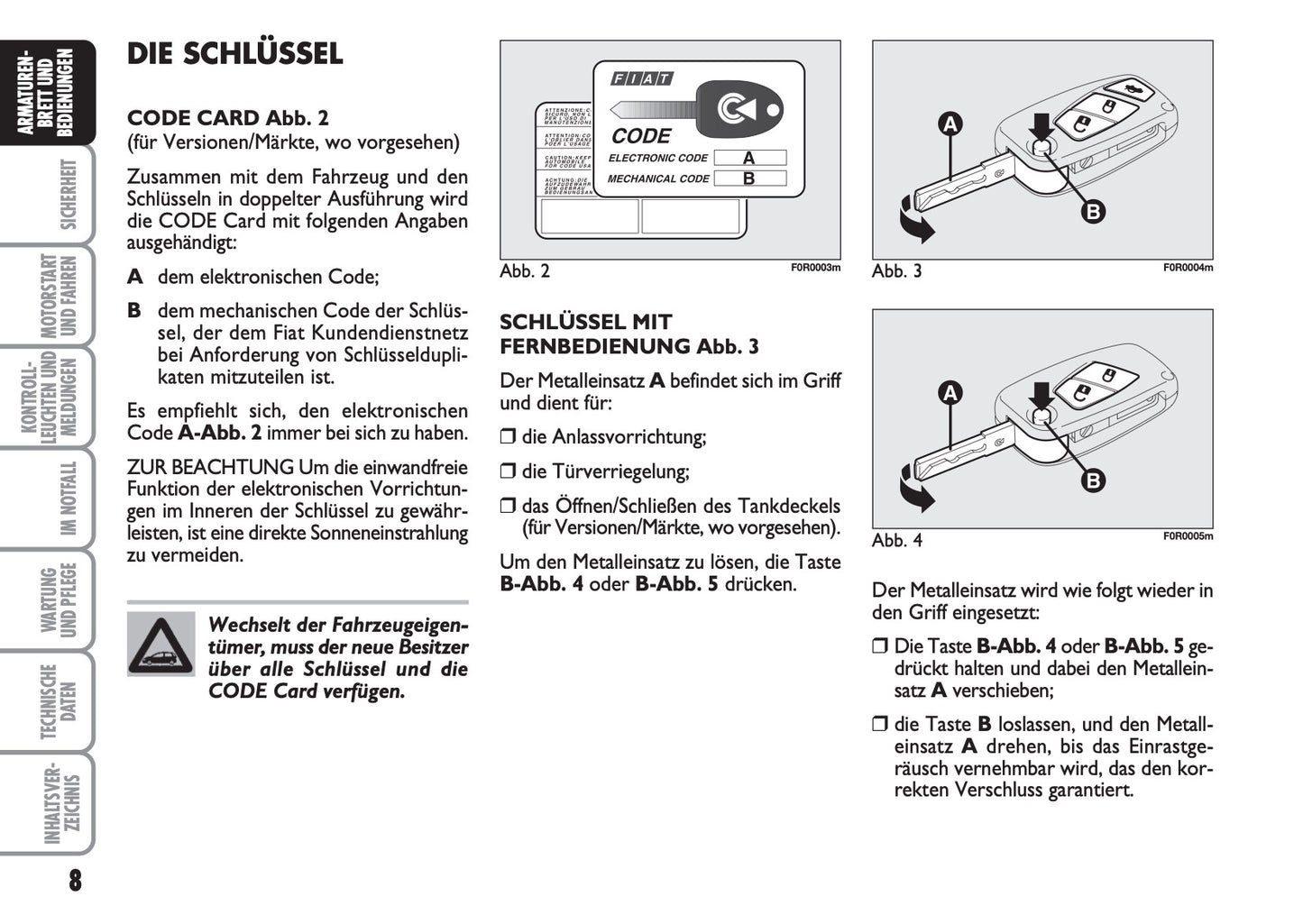 2013-2014 Fiat Linea Owner's Manual | German