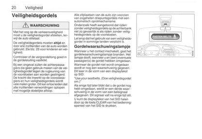 2001-2005 Saab 9-5 Bedienungsanleitung | Niederländisch