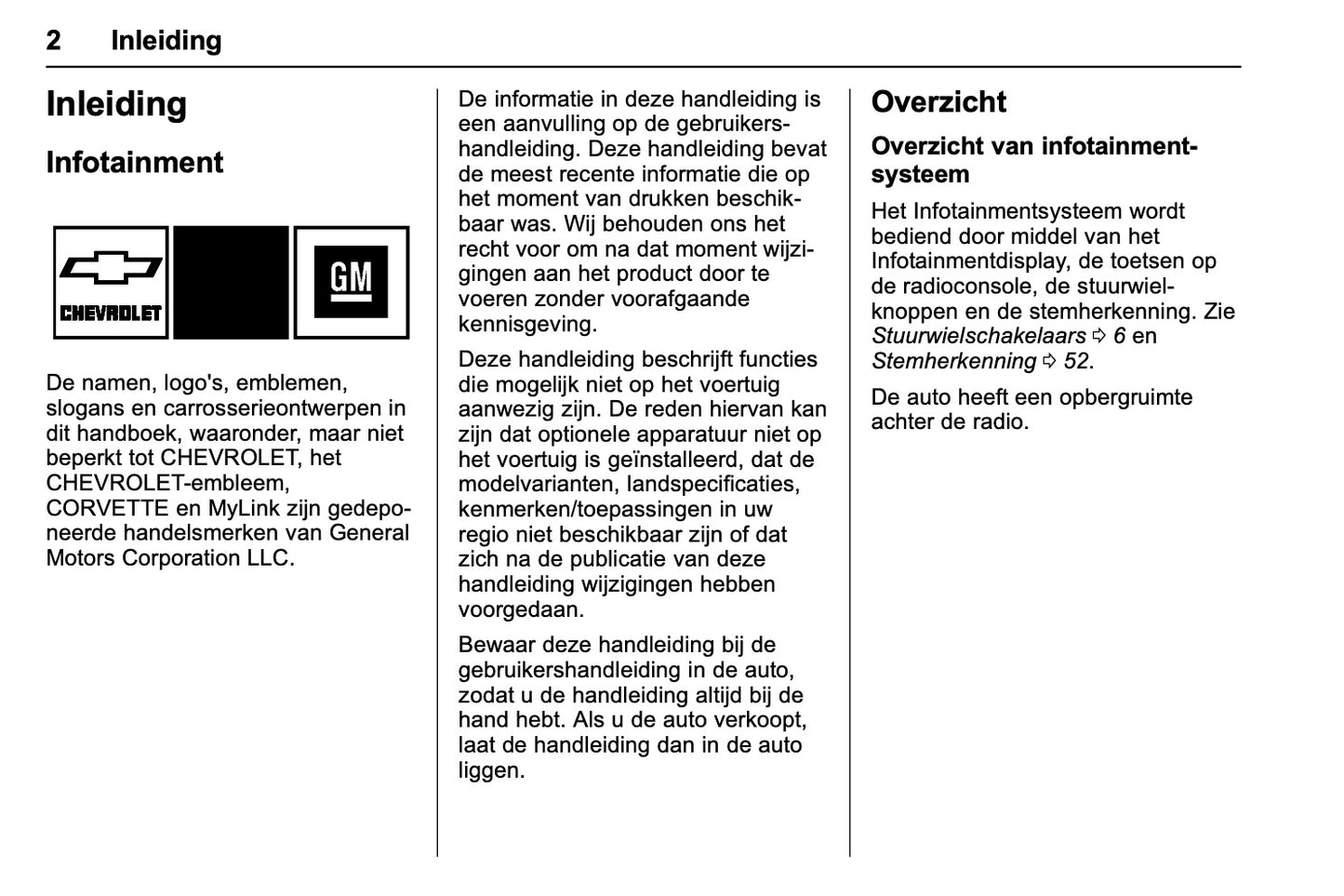 Chevrolet Corvette Mylink Infotainmentsysteem 2016