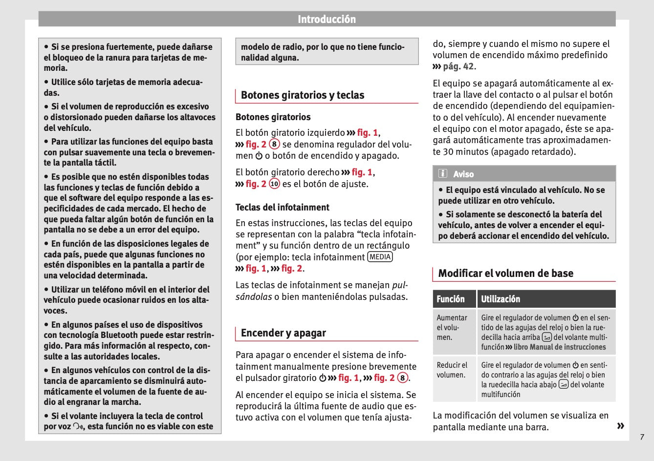 Seat Media System Touch Media System Colour Manual de Instrucciones 2013 - 2017