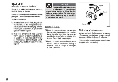 2011-2012 Fiat Sedici Owner's Manual | Danish