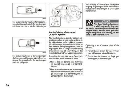 2011-2012 Fiat Sedici Owner's Manual | Danish