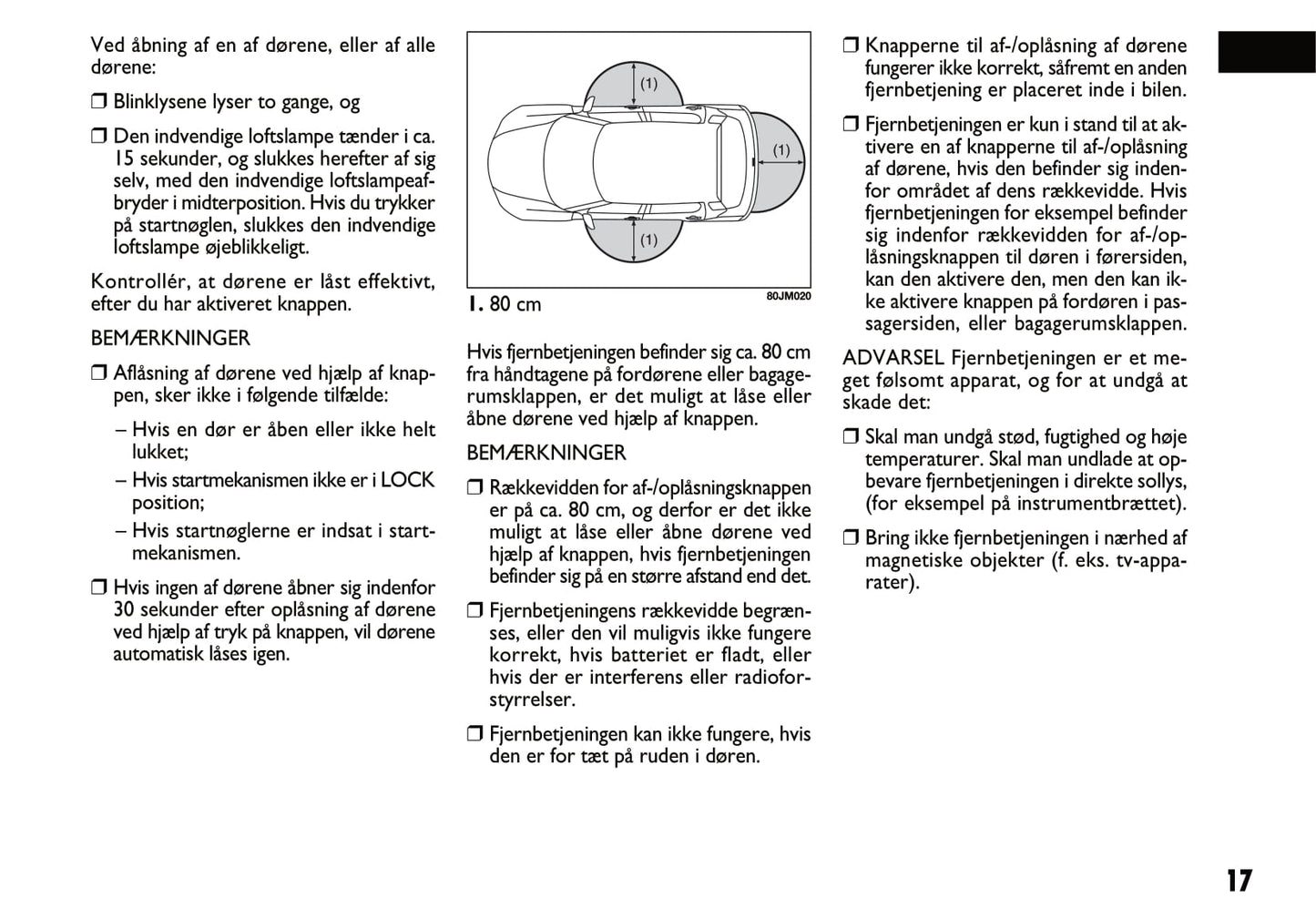 2011-2012 Fiat Sedici Owner's Manual | Danish