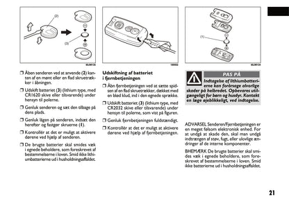 2011-2012 Fiat Sedici Owner's Manual | Danish