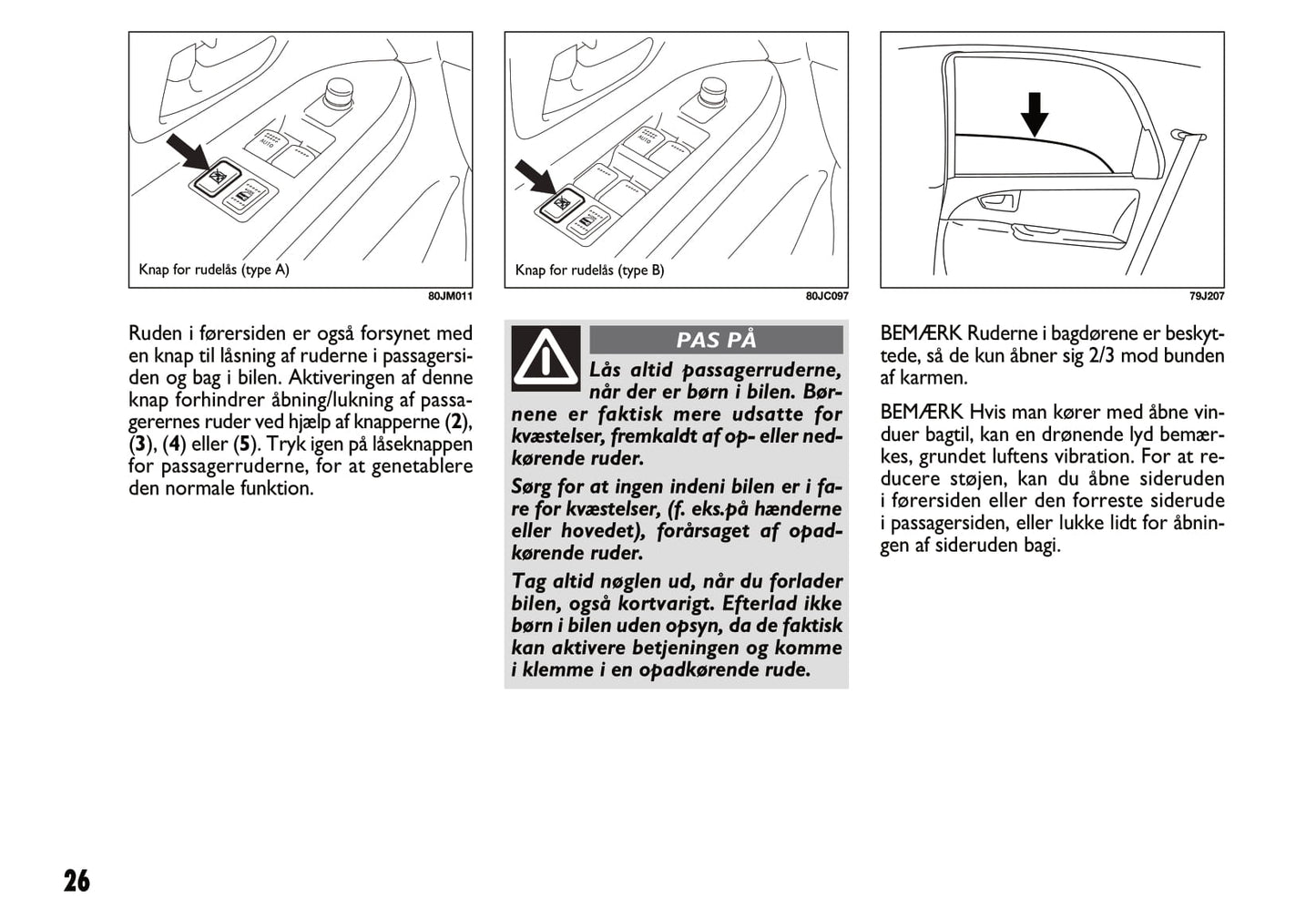 2011-2012 Fiat Sedici Owner's Manual | Danish