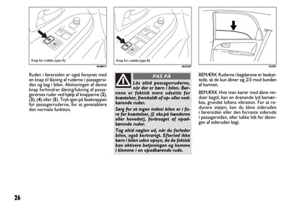 2011-2012 Fiat Sedici Owner's Manual | Danish