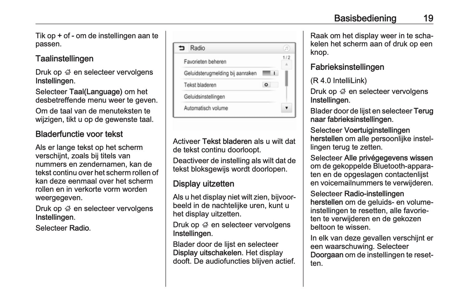 Opel Corsa Infotainment System Handleiding 2018 - 2019