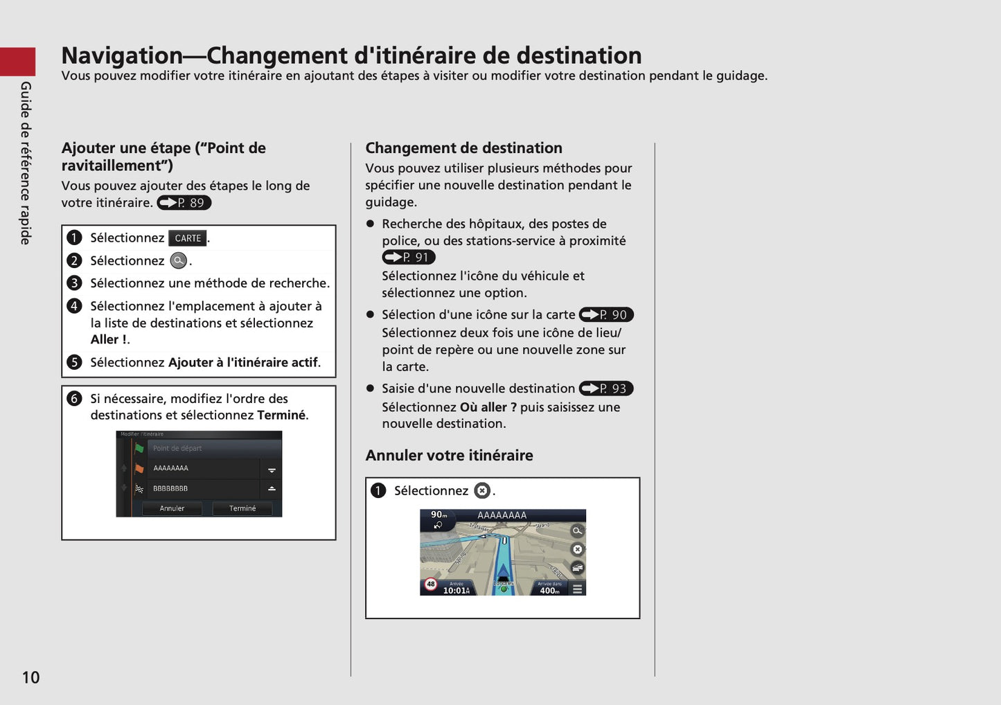 Honda Civic Navi Guide d'utilisation 2017 - 2020