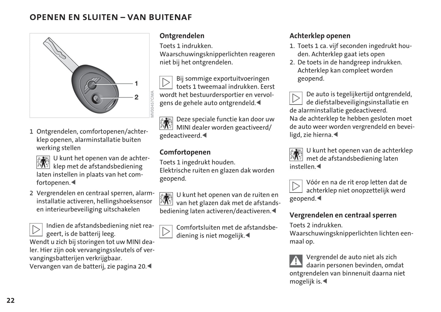 2001-2006 Mini Cooper/Cooper S/One/One Diesel Gebruikershandleiding | Nederlands