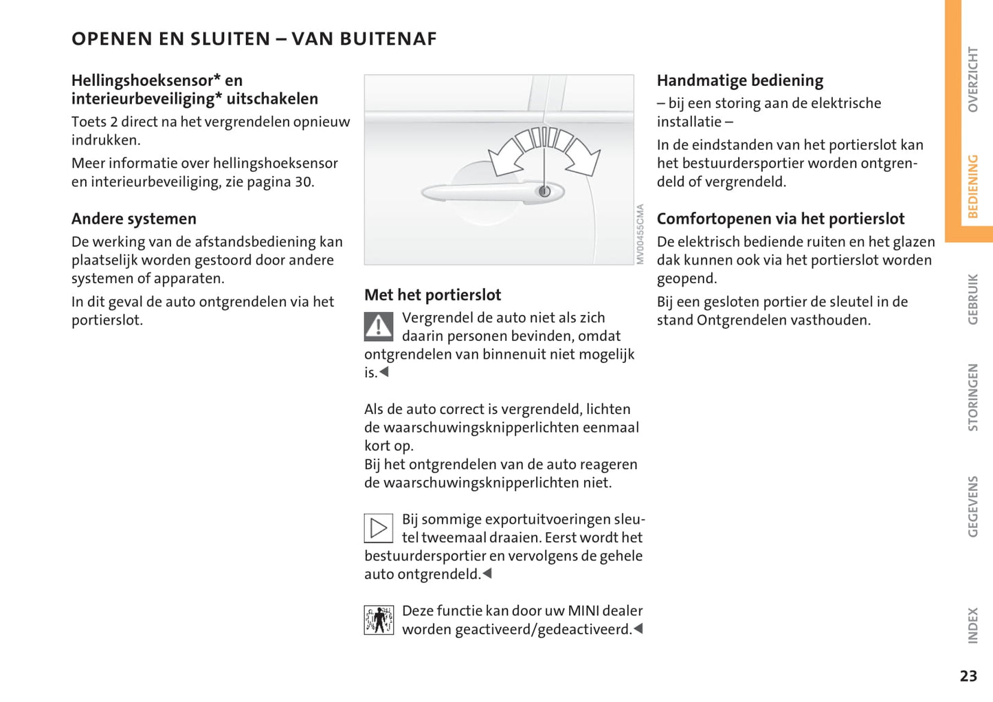 2001-2006 Mini Cooper/Cooper S/One/One Diesel Gebruikershandleiding | Nederlands