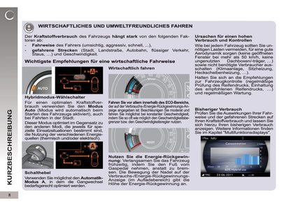 2012-2013 Peugeot 3008 HYbrid4 Bedienungsanleitung | Deutsch