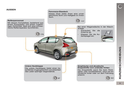 2012-2013 Peugeot 3008 HYbrid4 Bedienungsanleitung | Deutsch