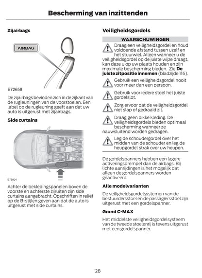 2011-2012 Ford C-Max/Grand-C-Max Gebruikershandleiding | Nederlands