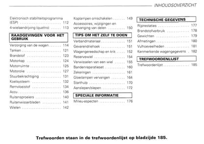 1999-2006 Audi TT Roadster Owner's Manual | Dutch