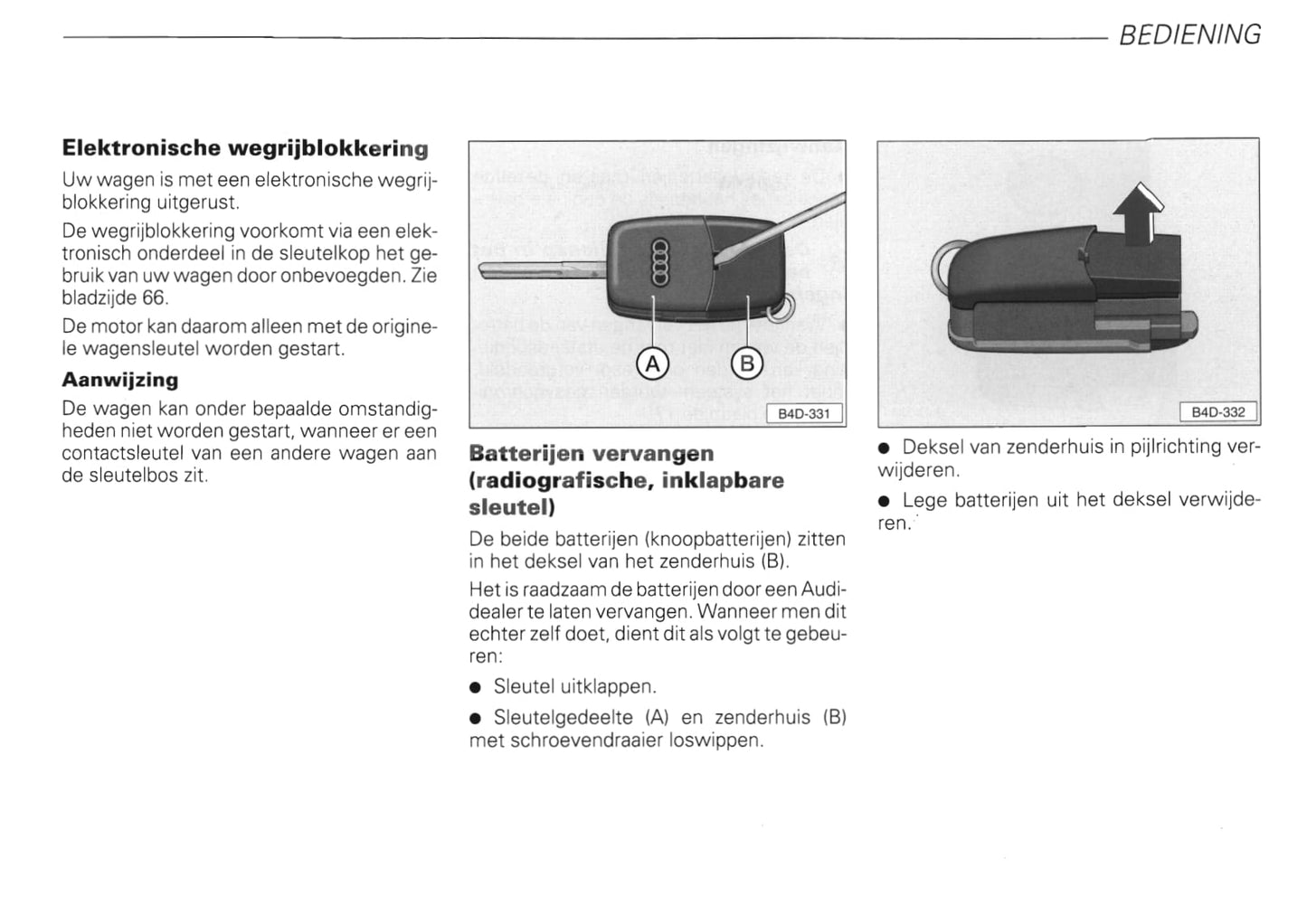 1999-2006 Audi TT Roadster Owner's Manual | Dutch