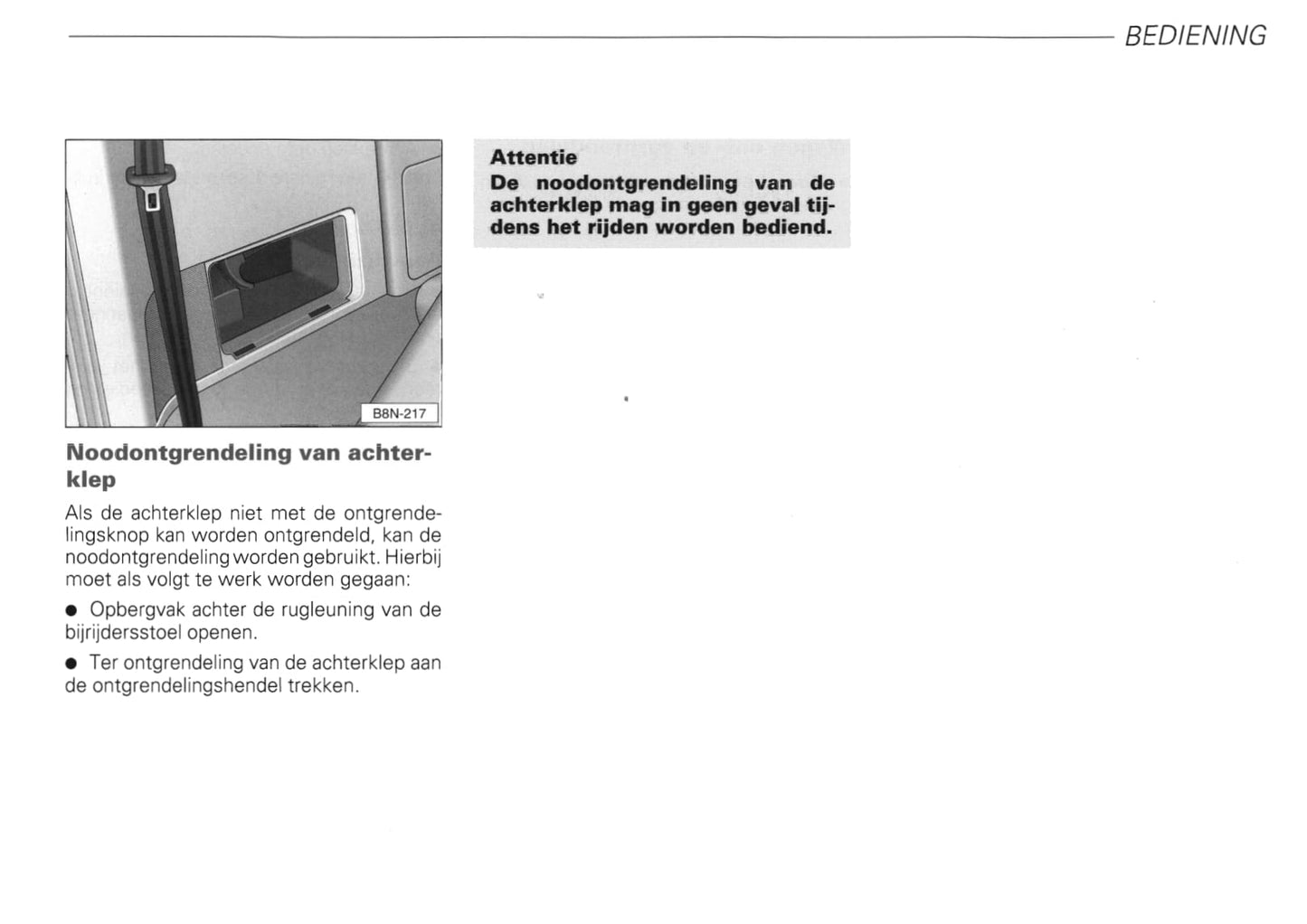 1999-2006 Audi TT Roadster Owner's Manual | Dutch