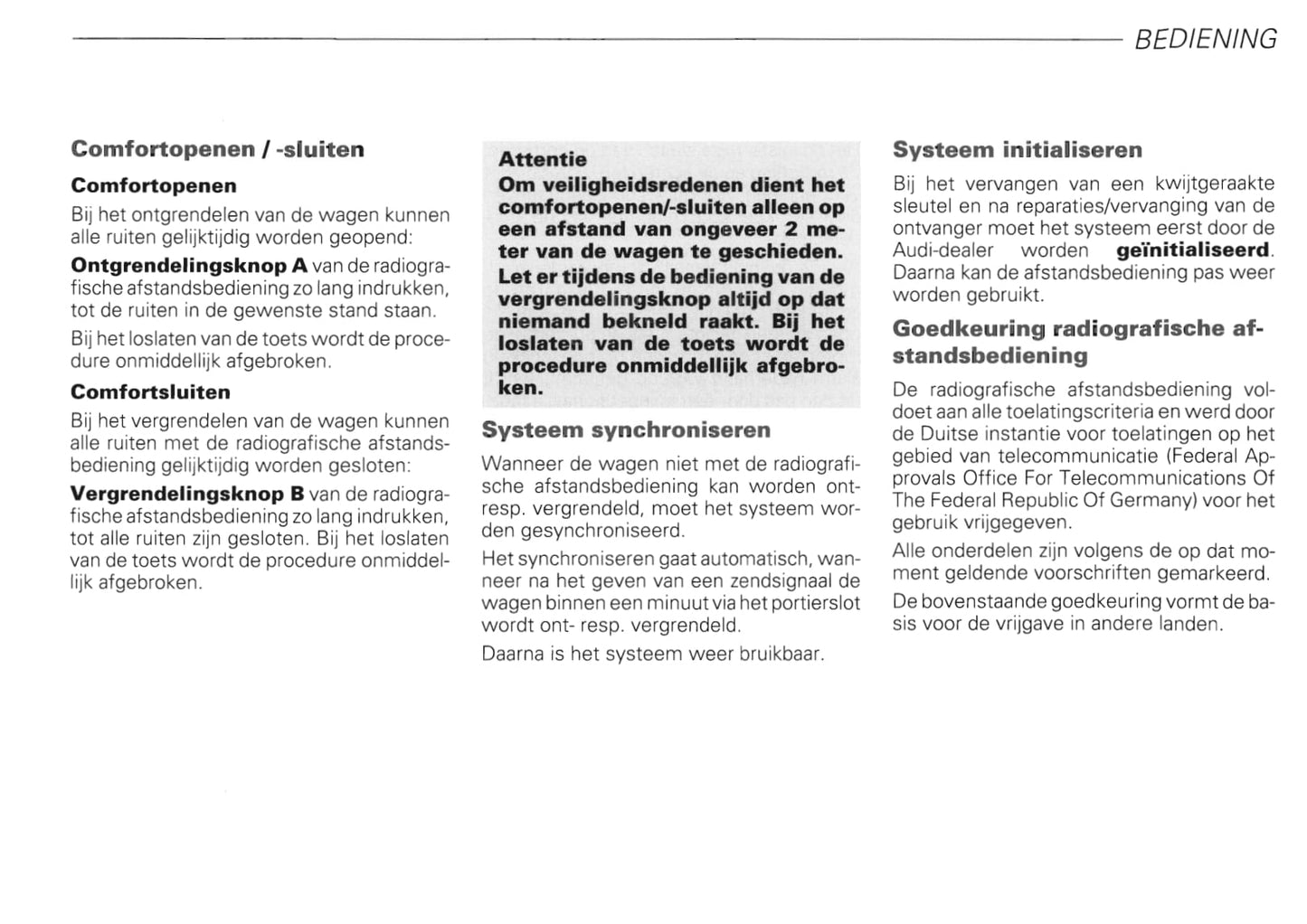 1999-2006 Audi TT Roadster Owner's Manual | Dutch