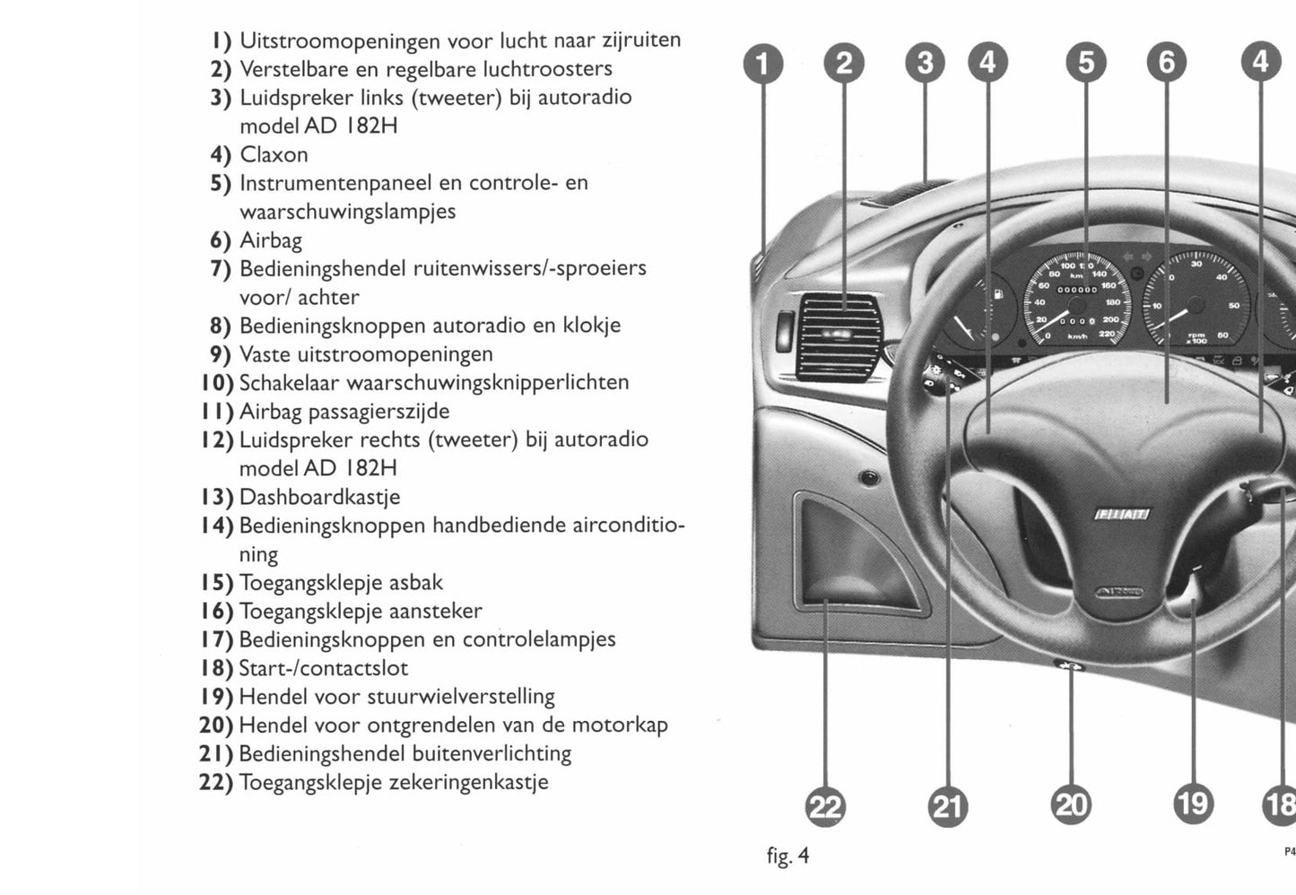 1998-1999 Fiat Bravo Gebruikershandleiding | Nederlands