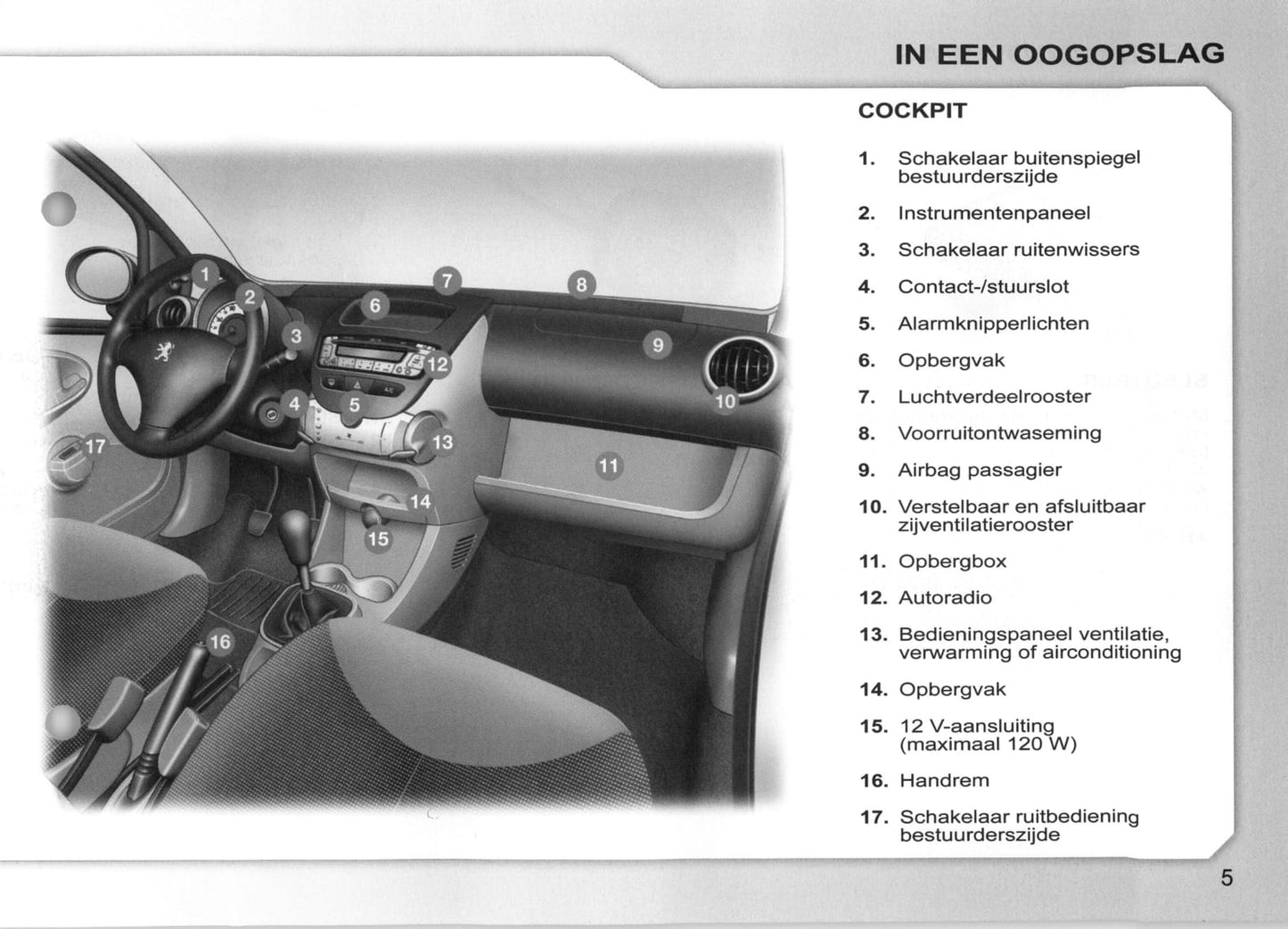 2007-2008 Peugeot 107 Gebruikershandleiding | Nederlands