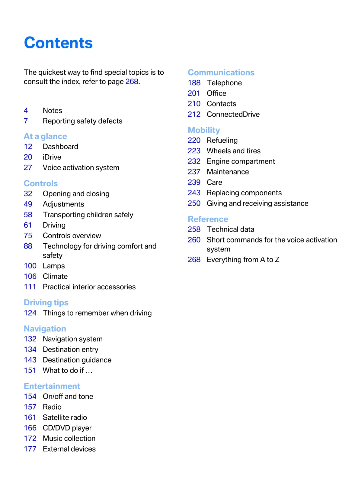 2010-2011 BMW 1 Series Owner's Manual | English