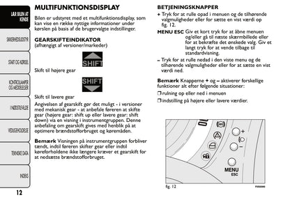 2007-2014 Fiat 500 Gebruikershandleiding | Dansk