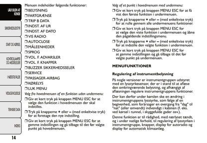 2007-2014 Fiat 500 Gebruikershandleiding | Dansk