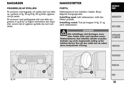 2007-2014 Fiat 500 Gebruikershandleiding | Dansk