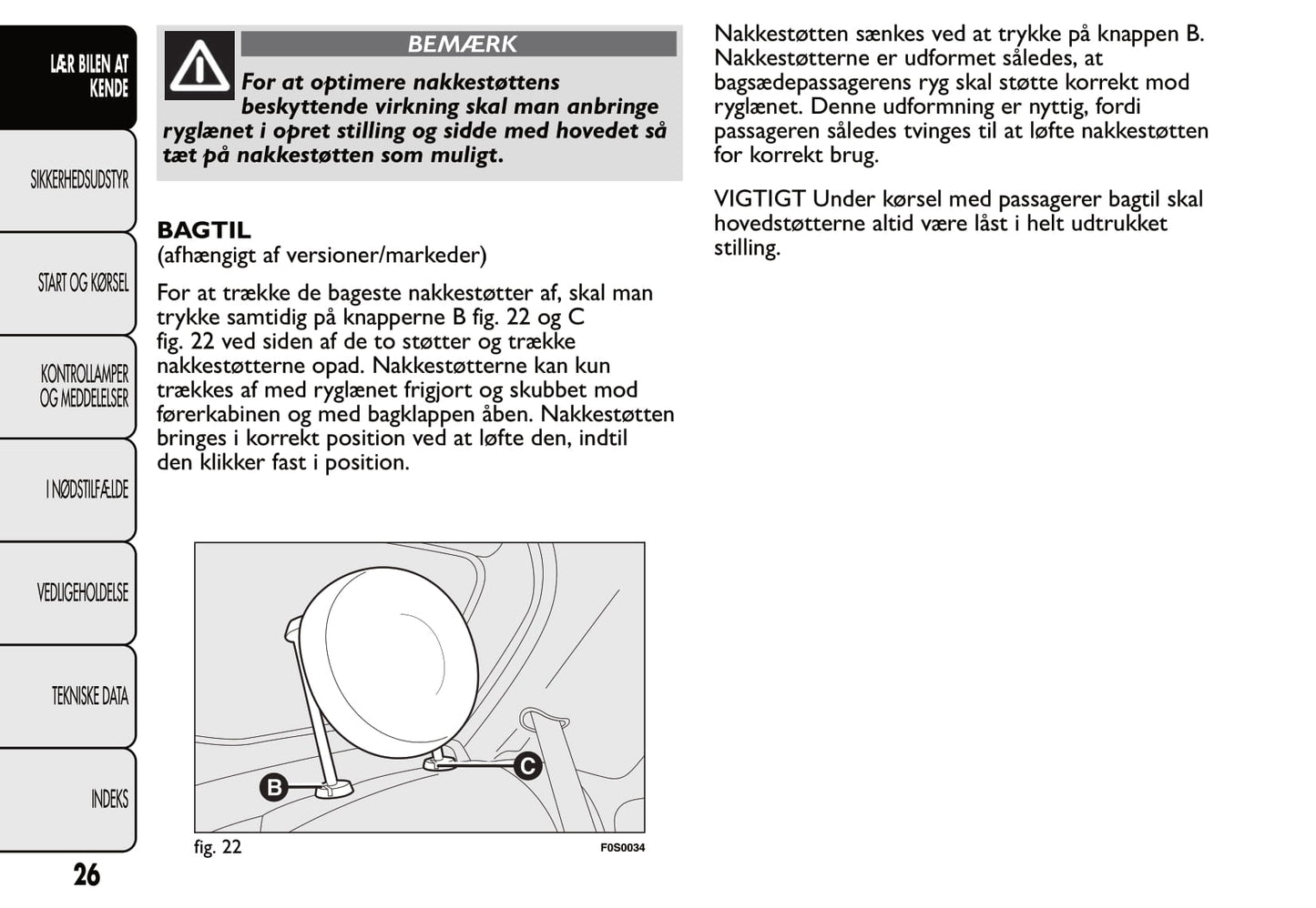 2007-2014 Fiat 500 Gebruikershandleiding | Dansk