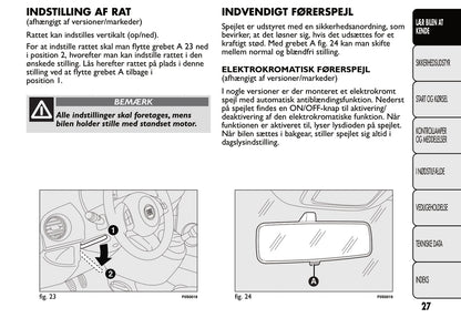 2007-2014 Fiat 500 Gebruikershandleiding | Dansk