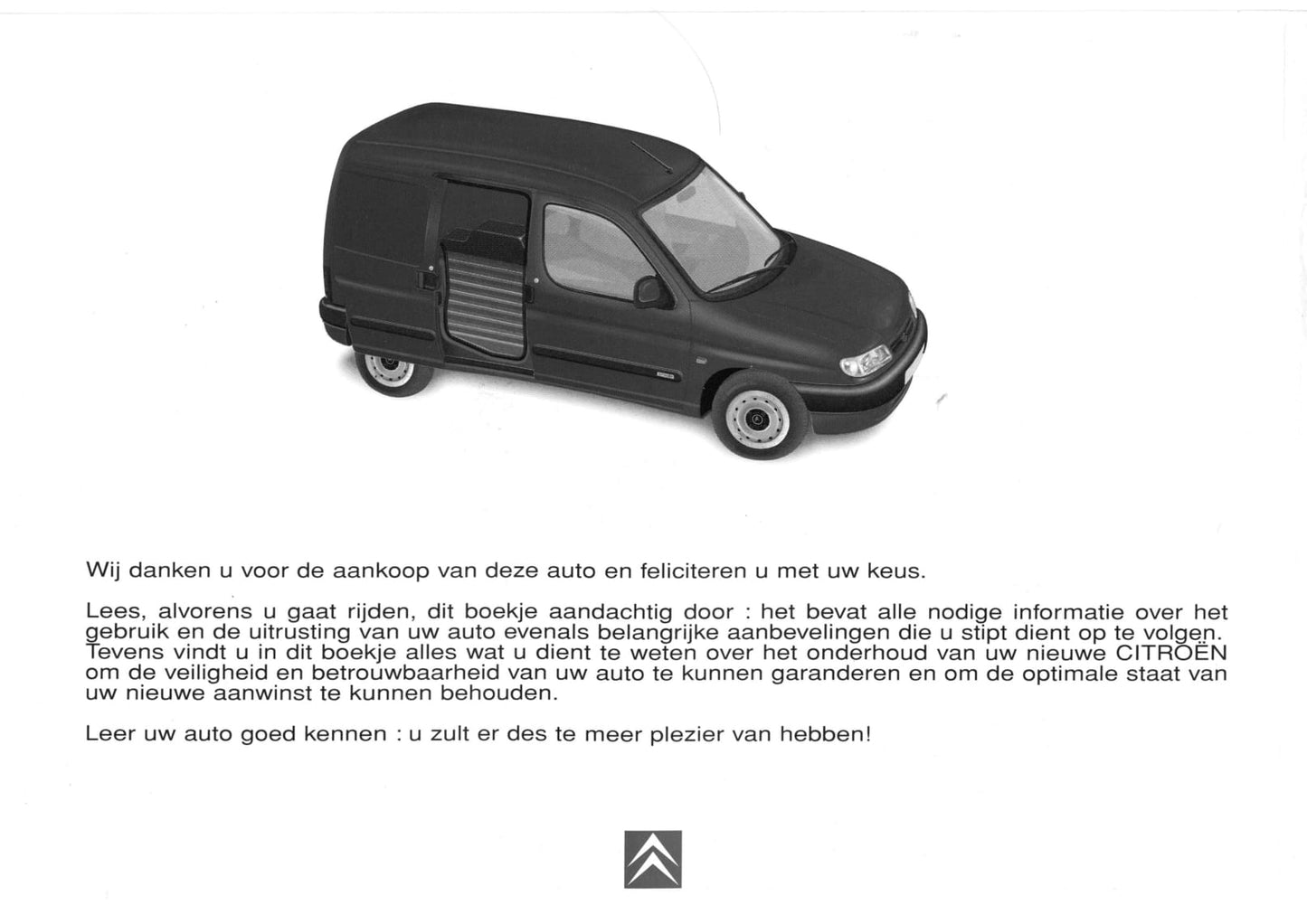 2000-2001 Citroën Berlingo Gebruikershandleiding | Nederlands