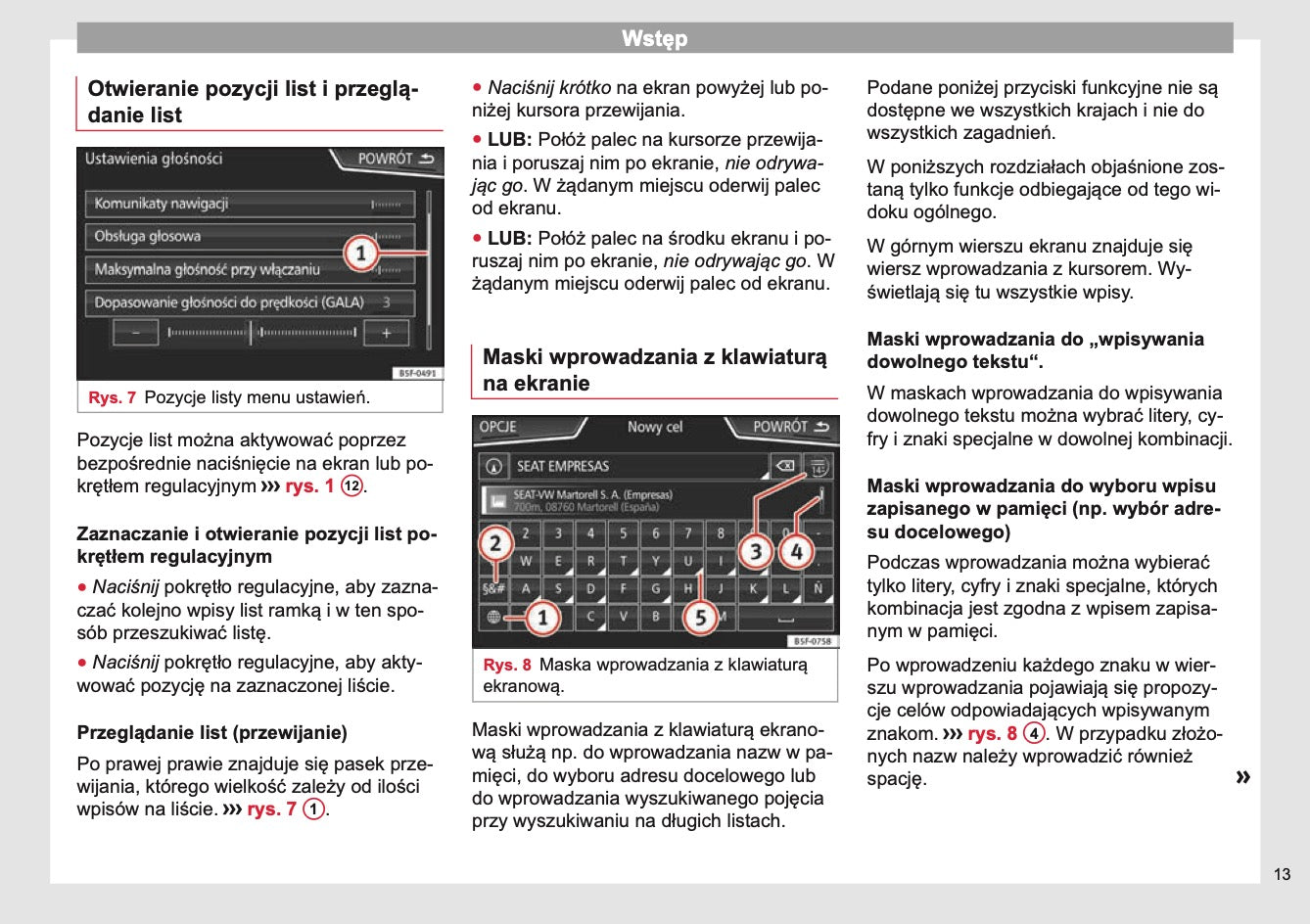 Seat Media System Plus, Navi System & Navi System Plus Instrukcja obsługi