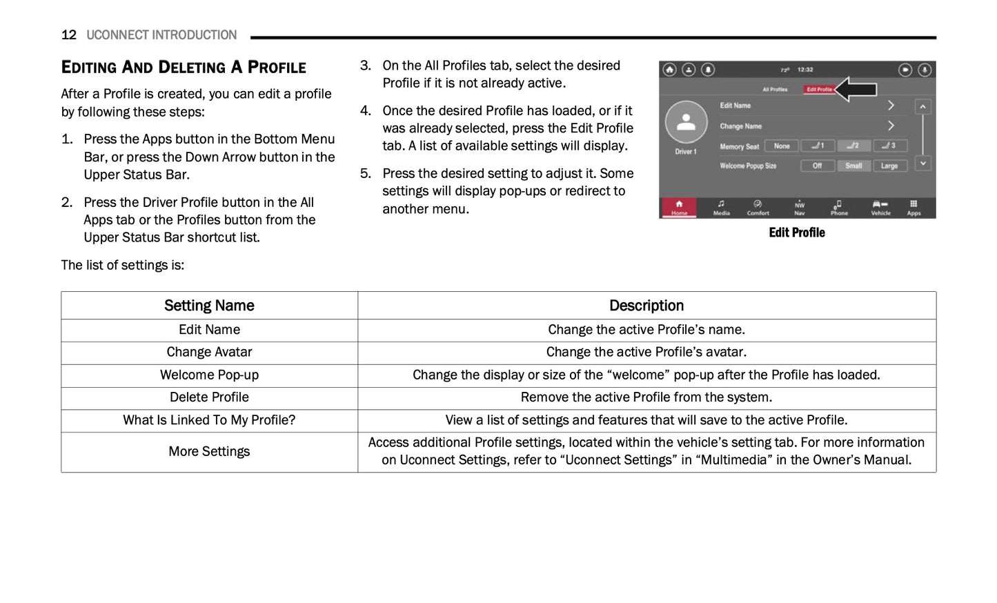 Uconnect Radio 10.1 Inch Display Infotainment manual