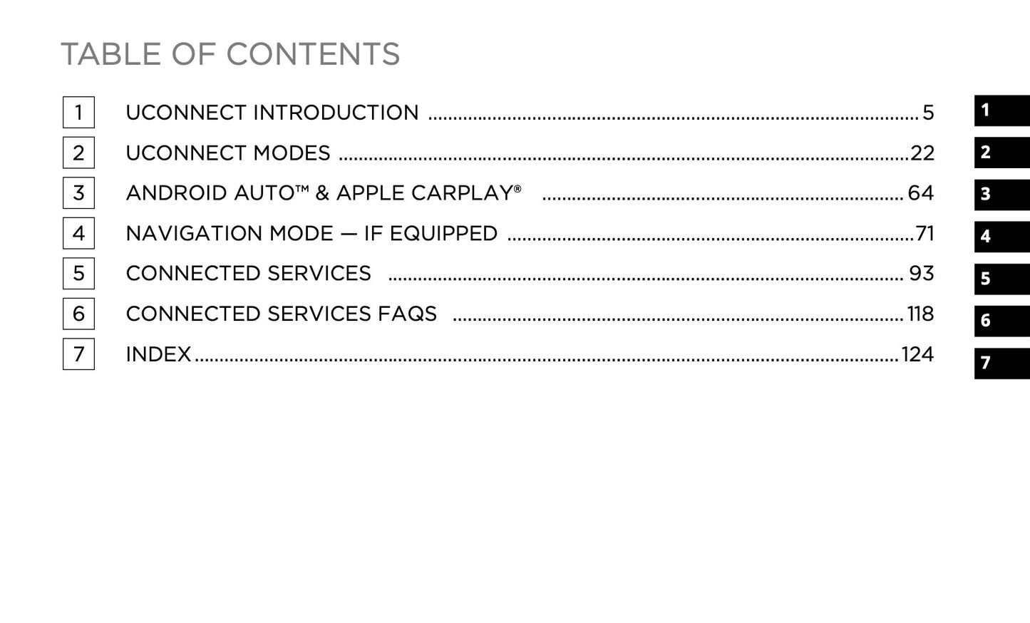 Uconnect Radio 10.1 Inch Display Infotainment manual